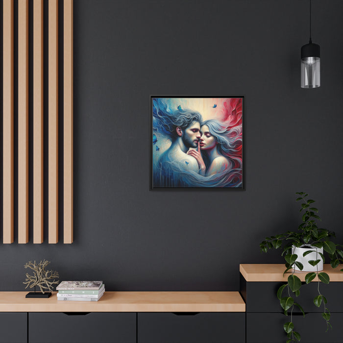 Elegant Canvas Art Set with Black Pinewood Frame
