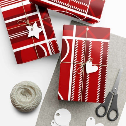 Luxurious Customizable Red Holiday Gift Wrap Set - Elevate Your Present Experience