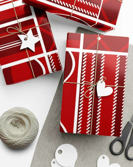 Luxurious Customizable Red Holiday Gift Wrap Set - Elevate Your Present Experience