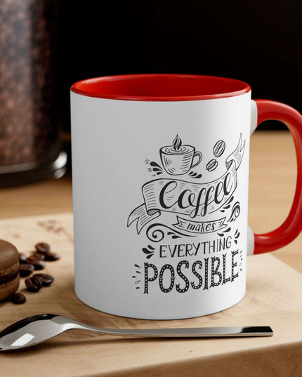 Chic Two-Tone Ceramic Coffee Mug - 11oz for Stylish Sipping