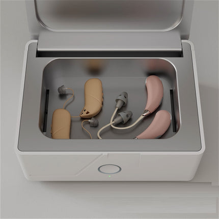 Hearing Aid UV Disinfection & Dehumidification Box — 7.5W, White | Très Elite