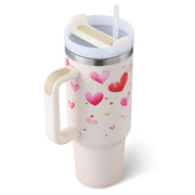 Peekaboo Studio 40 Oz Insulated Tumbler with Handle & Straw, Spill Pro