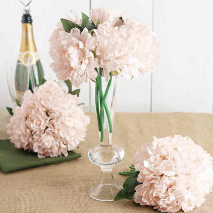AliKopy 11" Blush Real Touch Silk Peonies Bouquet - Lifelike & Elegant
