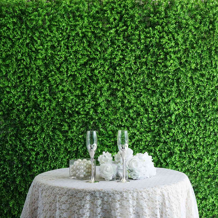 AliKopy 11 Sq ft. Baby Green Boxwood Hedge Wall Mat - 4 Panels, UV-Res