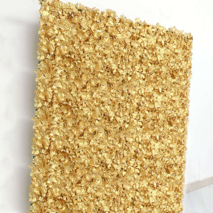 AliKopy 11 Sq Ft Gold UV Protected Hydrangea Flower Wall Mat - 4 Panel