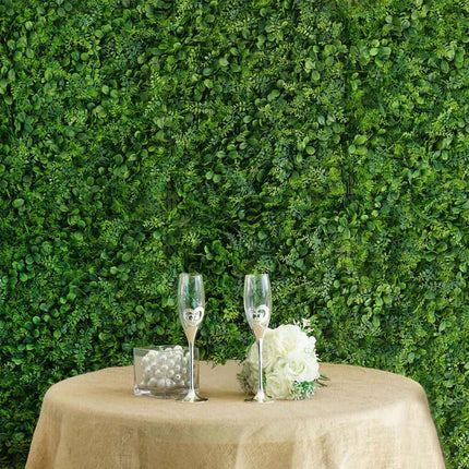 AliKopy 11 Sq Ft Green Boxwood Hedge Wall Mat - 4 Durable Panels