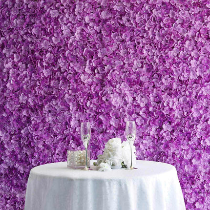 AliKopy 11 Sq ft Purple UV Protected Hydrangea Wall Mat - 4 Panels