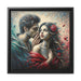 Elegant Valentine Matte Canvas Art Print - Sustainable Romance Art Piece