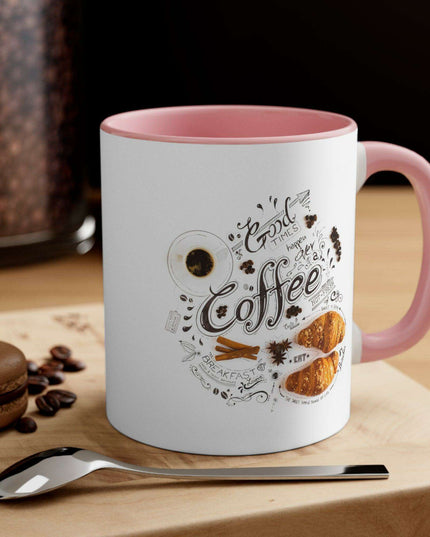 Vibrant Contrast 11oz Ceramic Coffee Mug - Chic Dual-Tone Style