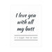 Expressive Love-Filled Matte Posters for Stylish Home Decor