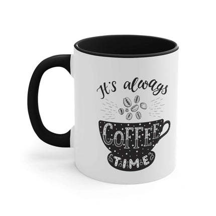 Personalized Colorful Ceramic Coffee Mug - 11oz Two-Tone Design