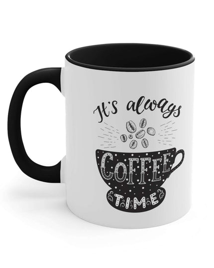 Personalized Colorful Ceramic Coffee Mug - 11oz Two-Tone Design