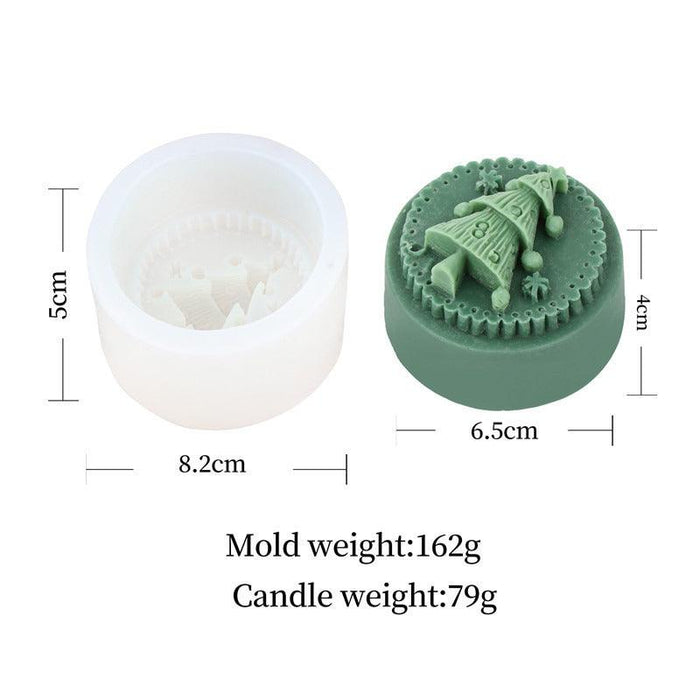 Luxe Christmas Candle Making Set: Santa Bell & Christmas Tree Silicone Molds