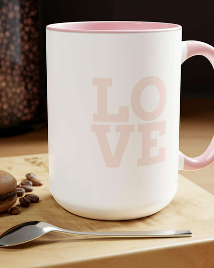 Opulent Enigma LOVE Ceramic Coffee Mugs Set - Luxurious 15oz Cups for Coffee Aficionados