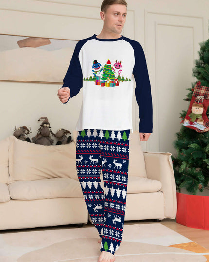 Family Matching Christmas Pajamas Set Xmas Long Sleeve Sleepwear Nightwear For Couples Kids Baby