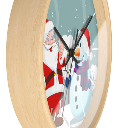 Luxury Festive Wooden Wall Clock for Upscale Interiors