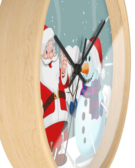 Luxury Festive Wooden Wall Clock for Upscale Interiors
