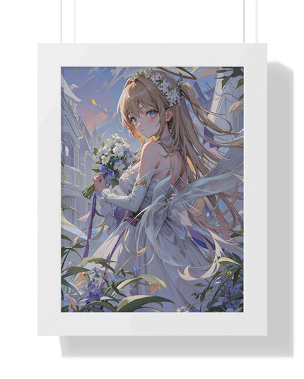 Chic Eco-Friendly Anime Girl Vertical Art Print for Sustainable Home Decor