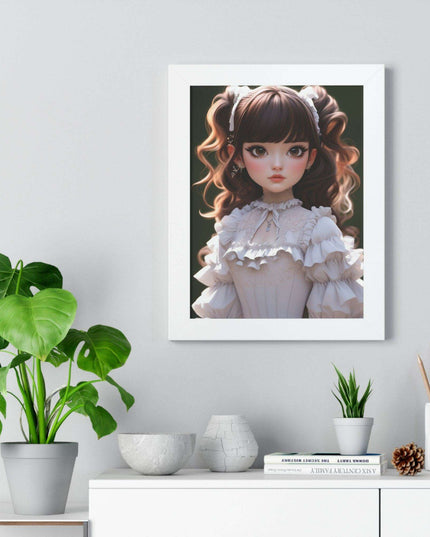 Eco-Friendly 3D Girl Wall Art with Sustainable Frame: Modern Green Home Decor