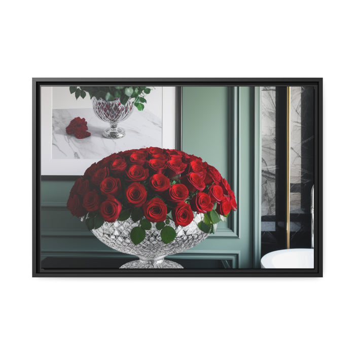 Sustainable Luxe Crystal Rose Vase Wall Decor - Stylish Eco Chic