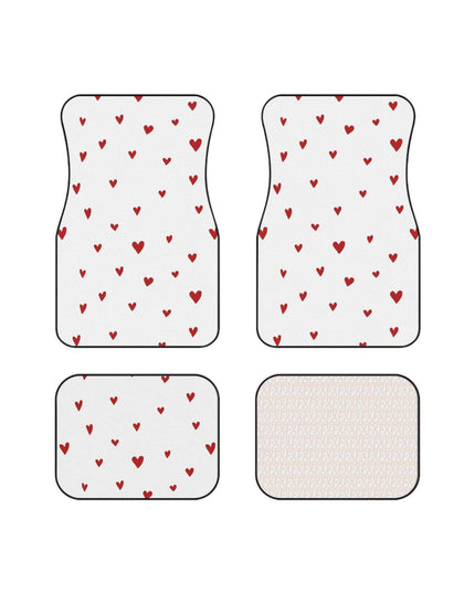 Elegant Customizable Heart Shaped Car Mats - Luxury Edition