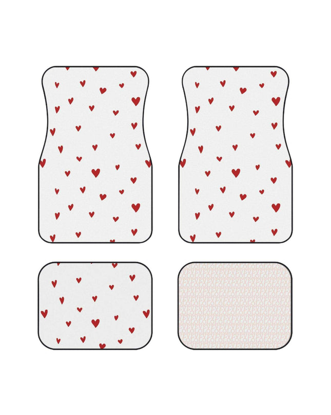Elegant Customizable Heart Shaped Car Mats - Luxury Edition