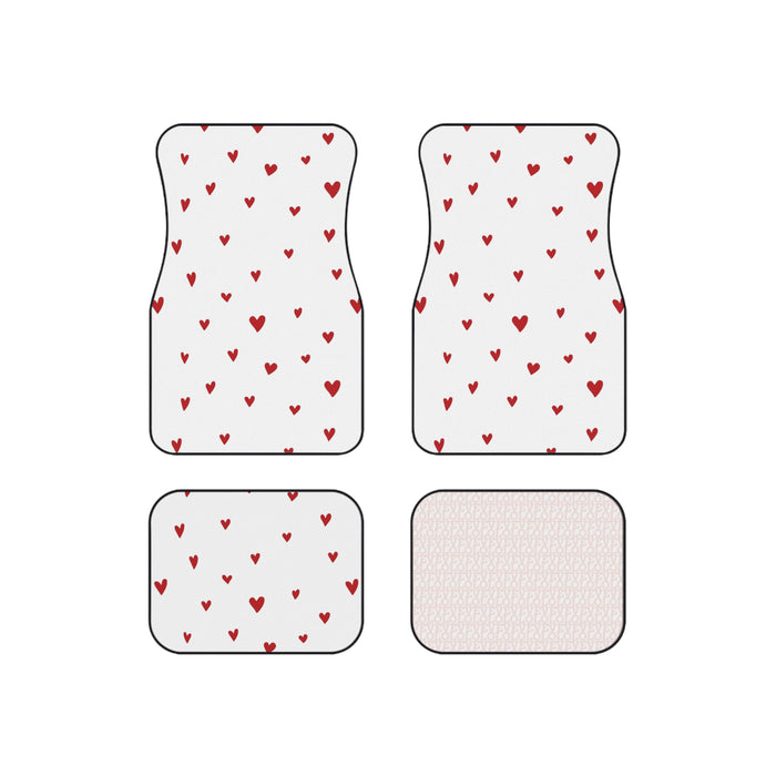 Luxury Heart Car Mat Set - Personalized Edition
