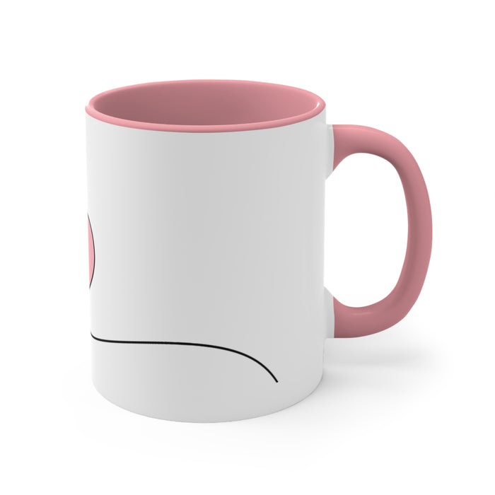 Valentine's Day Special: Vibrant Two-Tone Accent Coffee Mug - 11oz Modern Design