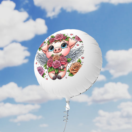 Valentine Cute Pig Floato Mylar Helium Balloon - Reusable, Waterproof, and Perfect for Special Events