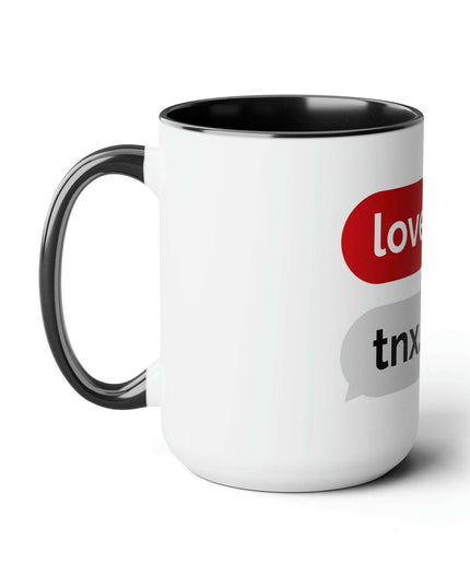 Luxurious Two-Tone Ceramic Coffee Mugs Set - 15oz Capacity, Maison d'Elite Collection