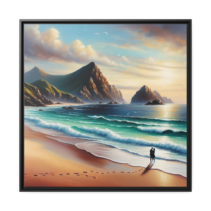 Ethereal Love - Enchanting Valentine’s Day Canvas Art with Stylish Black Frame