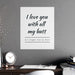 Expressive Love-Filled Matte Posters for Stylish Home Decor