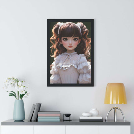 Eco-Friendly 3D Girl Wall Art with Sustainable Frame: Modern Green Home Decor