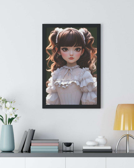 Eco-Friendly 3D Girl Wall Art with Sustainable Frame: Modern Green Home Decor