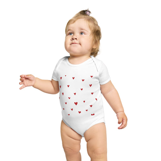 Very Baby Hearts of Love Organic Cotton Baby Bodysuit with Ethical Certifications