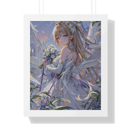 Chic Eco-Friendly Anime Girl Vertical Art Print for Sustainable Home Decor