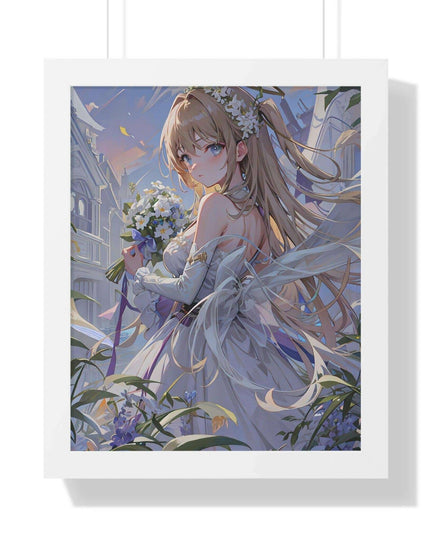 Chic Eco-Friendly Anime Girl Vertical Art Print for Sustainable Home Decor