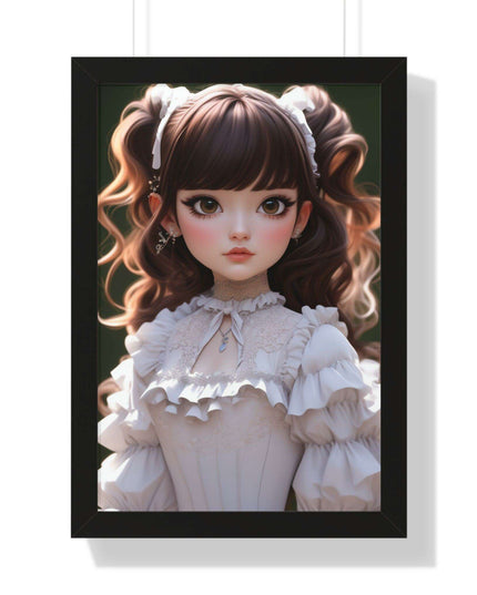 Eco-Friendly 3D Girl Wall Art with Sustainable Frame: Modern Green Home Decor