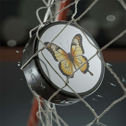 Elite Customized Black Hockey Puck: Luxe Fan Essential