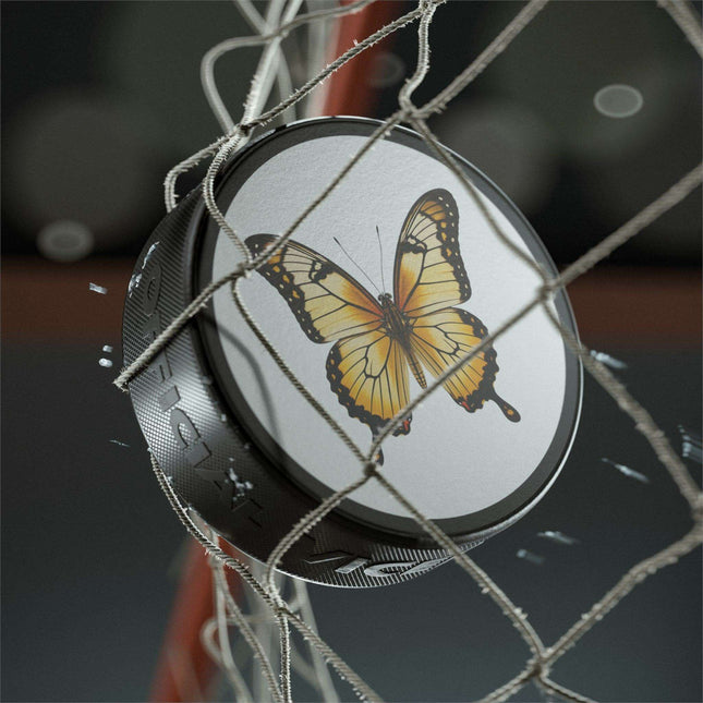 Elite Customized Black Hockey Puck: Luxe Fan Essential