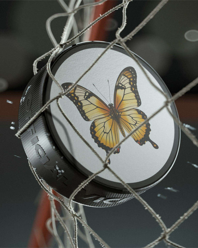 Elite Customized Black Hockey Puck: Luxe Fan Essential