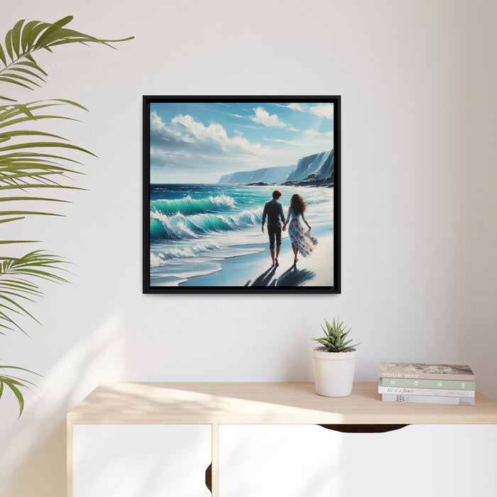 Sleek Noir - Luxe Matte Canvas Artwork with Sustainable Pinewood Frame