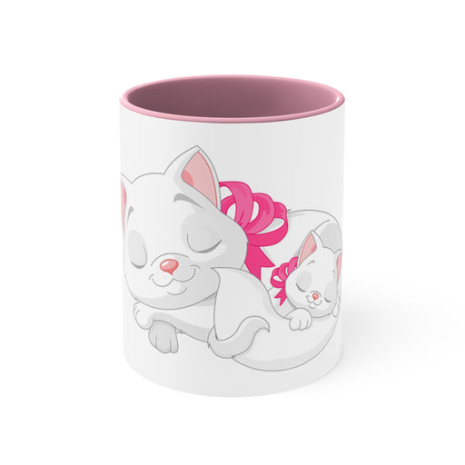 Cat Lover's Coffee Mug - Elegant 11oz Two-Tone Design