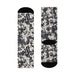 Floral Delight Monochrome Crew Socks - Unisex One-Size Pair