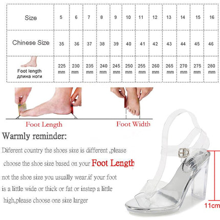 Peekaboo Studio Transparent Heeled Sandals with Crystal Accents