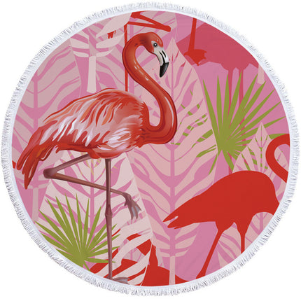 Peekaboo Studio Round Printed Beach Towel - Quick-Dry & Soft Fabric