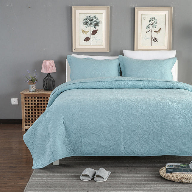 Peekaboo Studio Three-Piece Bed Set with Soft Fabric and Modern Design