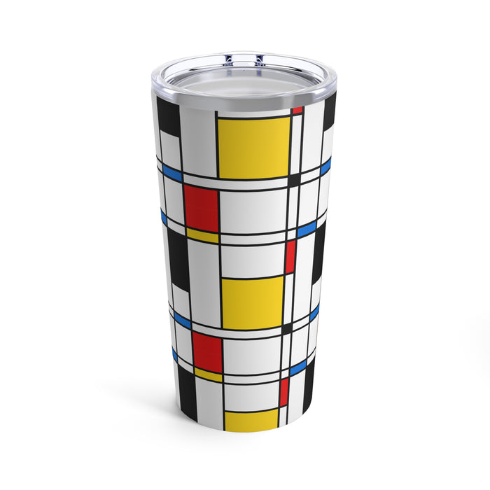 20oz Sleek Stainless Steel Tumbler with Abstract Design