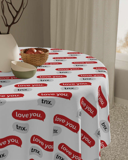 Elegant Personalized Valentine’s Day Square Table Cover