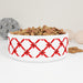 Elegant Artisan Ceramic Pet Bowl with Charming Print Design